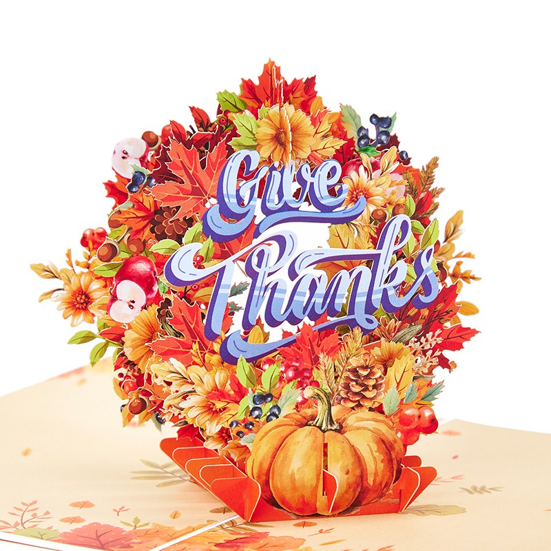 Universal Thanksgiving Thank You Pop Up Card