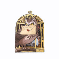 Owl Birdcage Delivering Mail 3D Pop Up Card