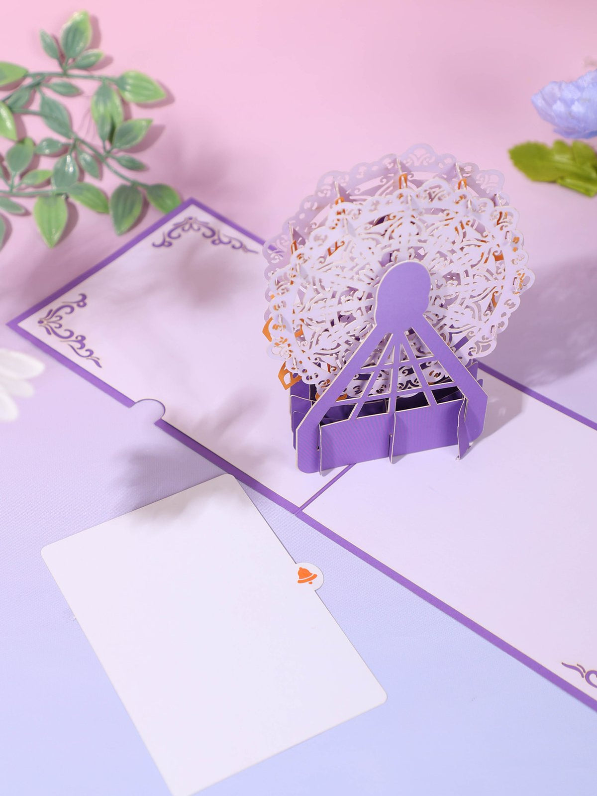 Lavender Crystal Ball Card