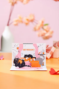 90° Cat Birthday Greeting Card