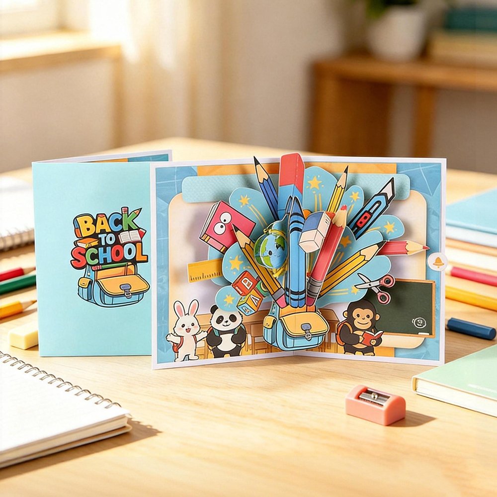 Back To School 3D Pop Up Card