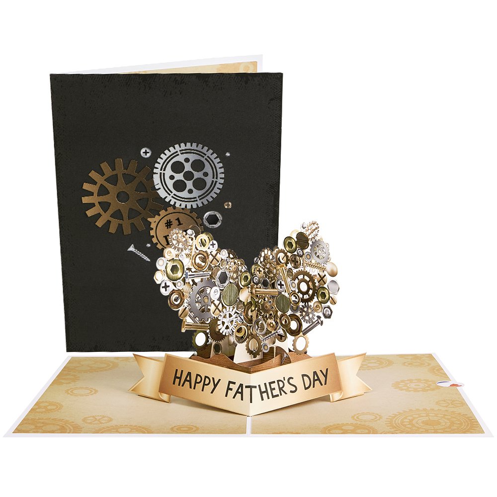 Father's Day Nuts & Bolts 3D Pop Up Card