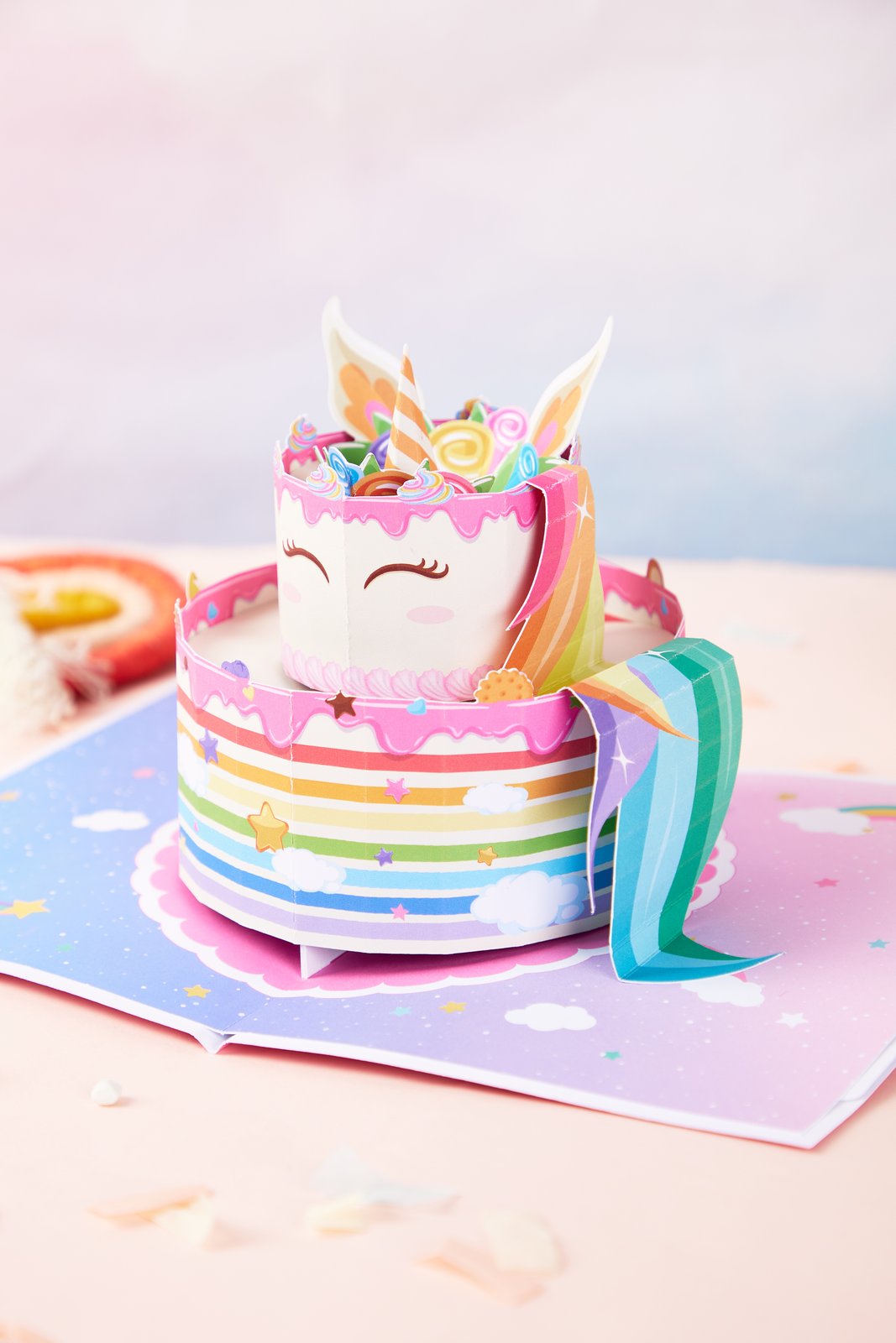 Unicorn Cake 3D Pop Up Card