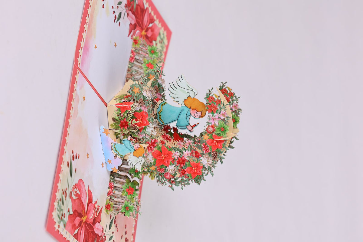 Angel Crescent Moon Greeting Card