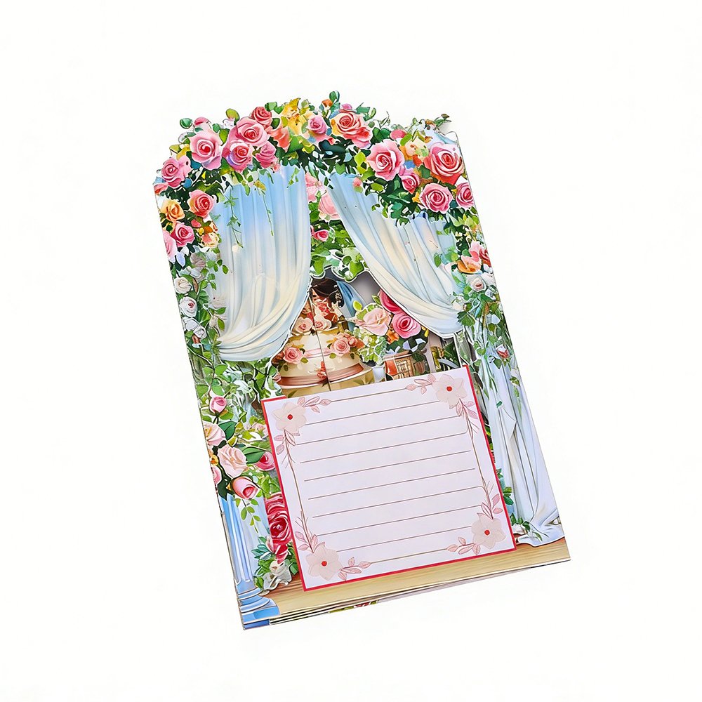 Rose Arch Wedding 3D Pop Up Card