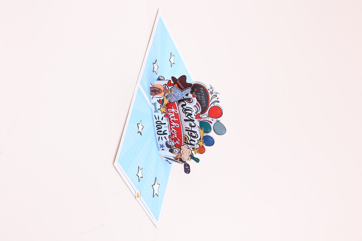 Simple Style Father's Day 3D Pop Up Card