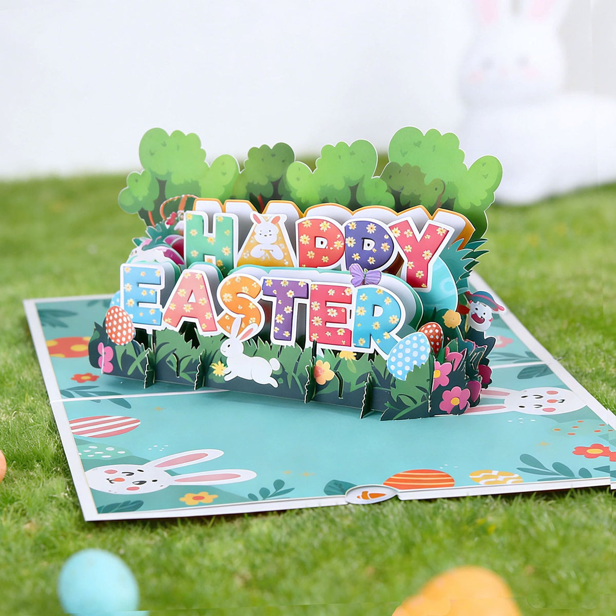 Easter Pink Flip Pop Up Card