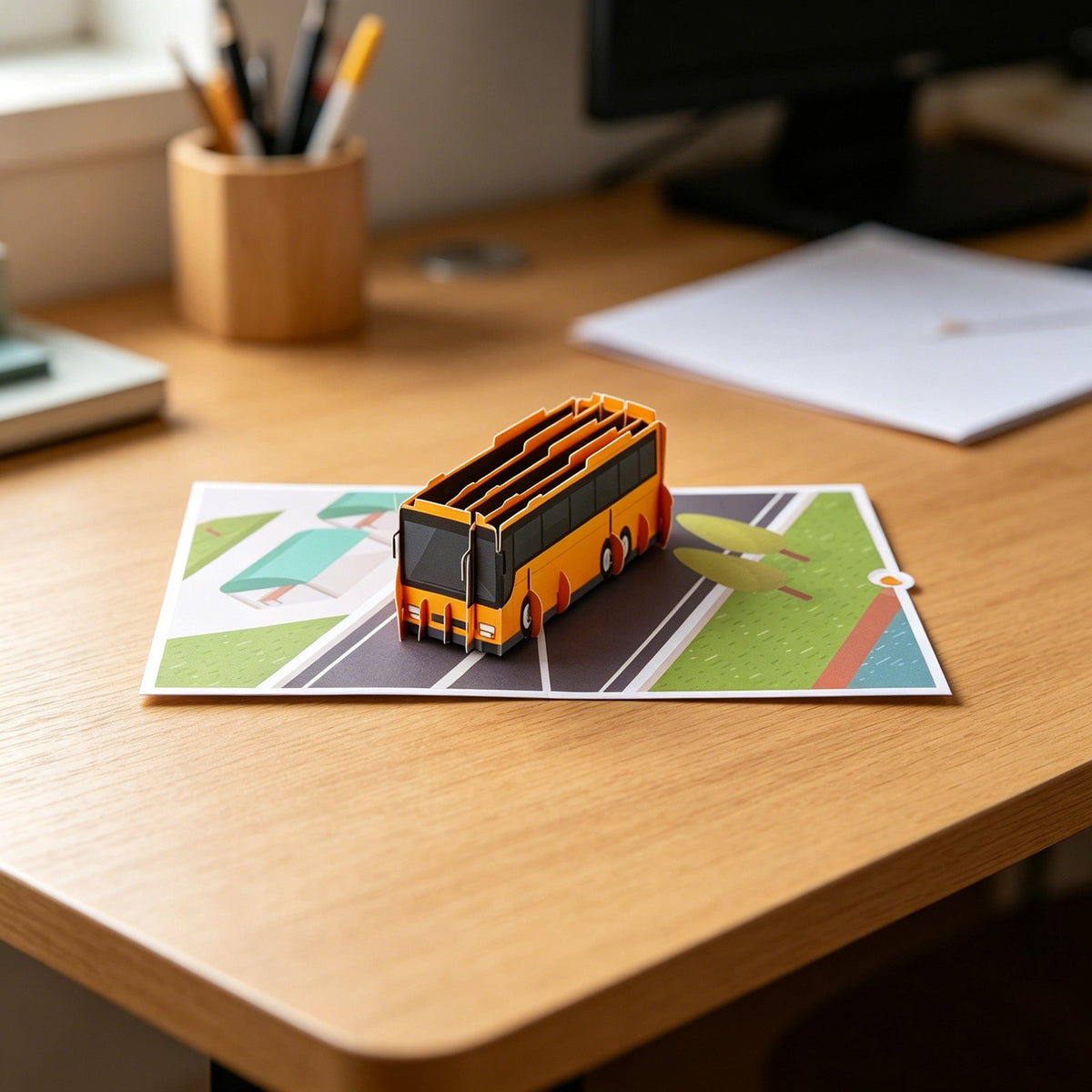 Bus Pop Up Card