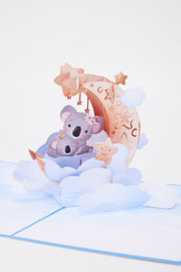 Crescent Moon Koala 3D Pop Up Card