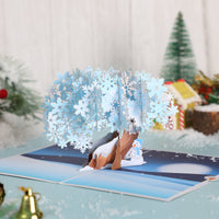 Paper-Cut Christmas Tree Flip Pop Up Card