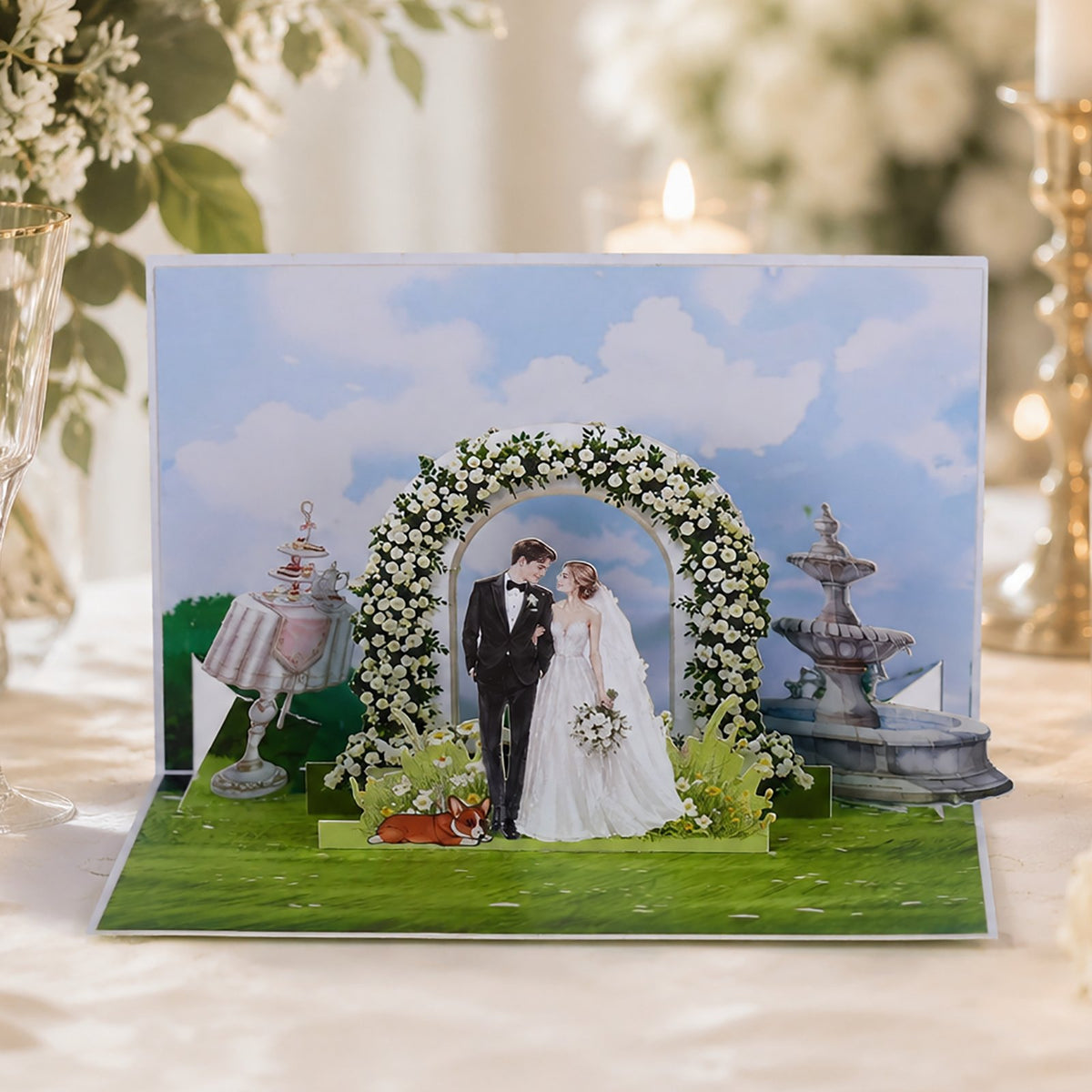 Wedding 90° 3D Pop Up Card