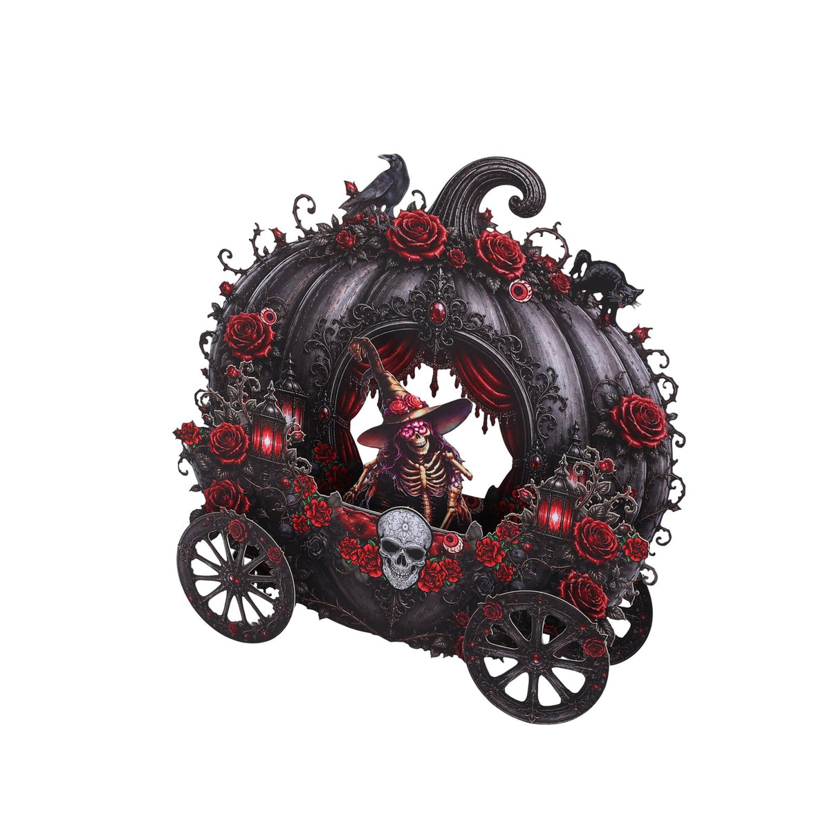 Halloween Horse Carriage Greeting Card