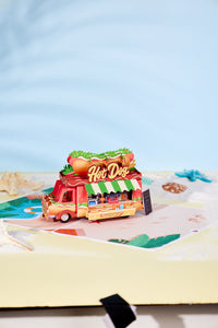 Hot Dog Food Truck 3D Pop Up Card
