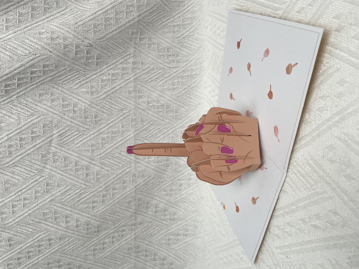 Middle Finger 3D Pop Up Card