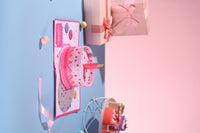 Pink Cake Birthday Greeting Card