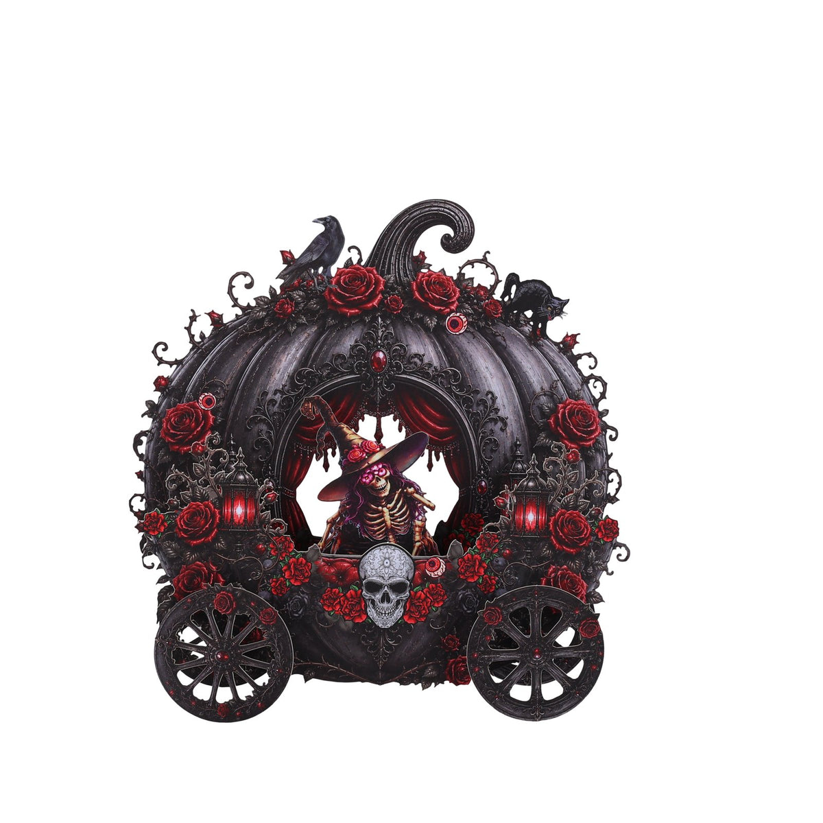 Halloween Horse Carriage Greeting Card