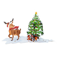 Green Christmas Tree Flip Pop Up Card