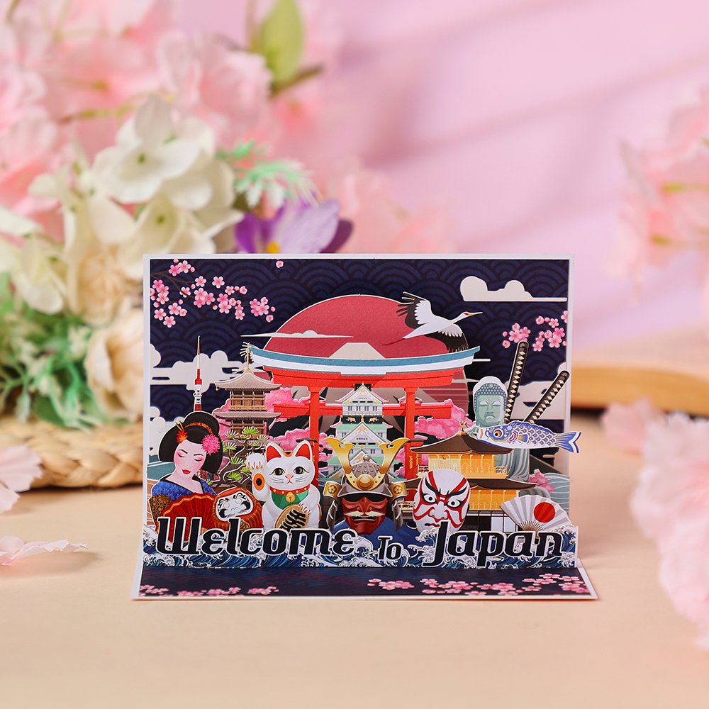 90° Japan City 3D Pop Up Card