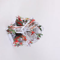 White Flower Arch Christmas Greeting Card