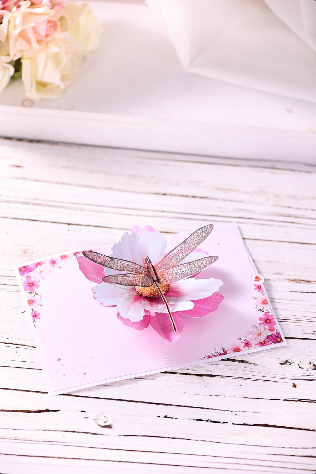 Large Cosmos Dragonfly 3D Pop Up Card