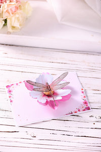 Large Cosmos Dragonfly 3D Pop Up Card