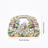 White Rose Dream Wedding 3D Pop Up Card