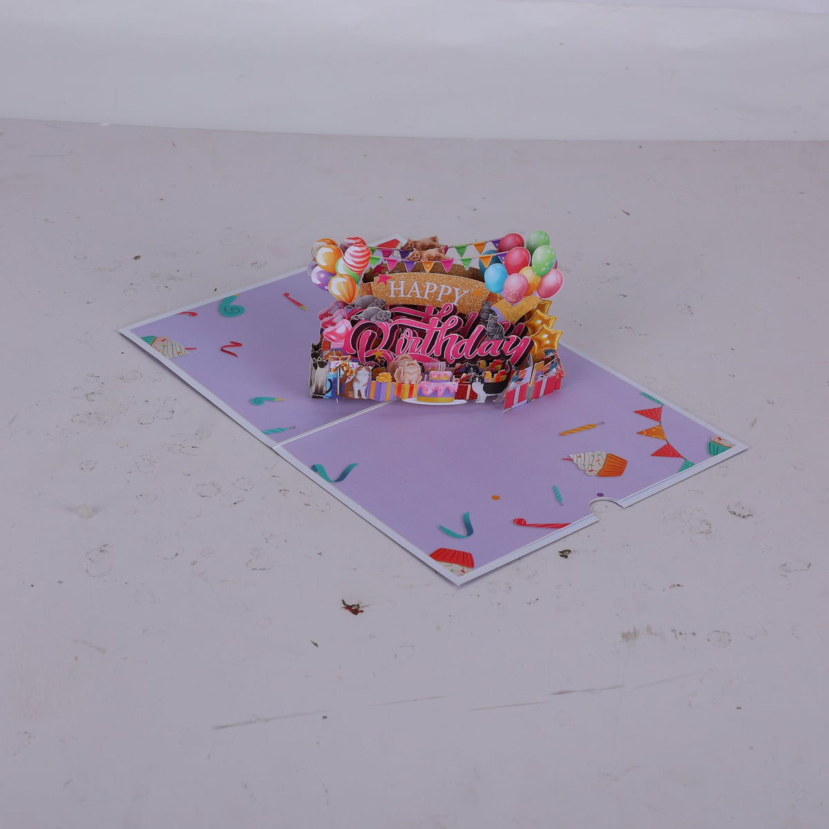 Cat Birthday 3D Pop Up Card