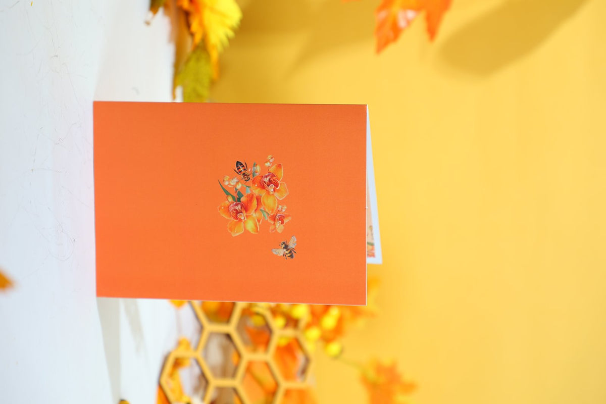 Autumn Honeycomb Thank You Greeting Card