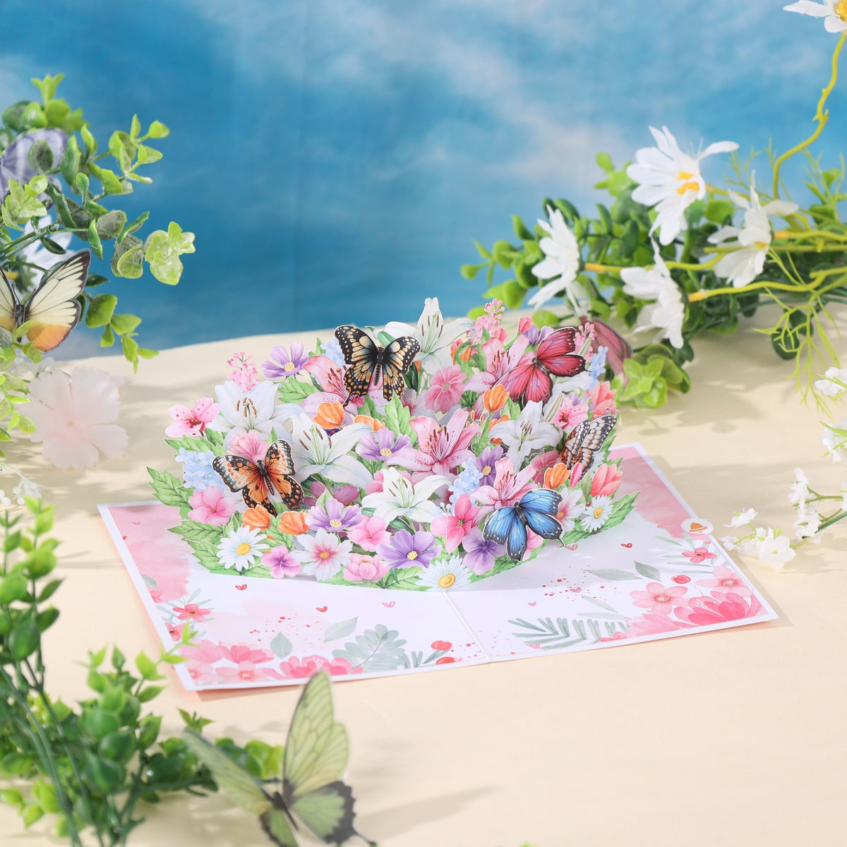 Pink Lily 3D Pop Up Card