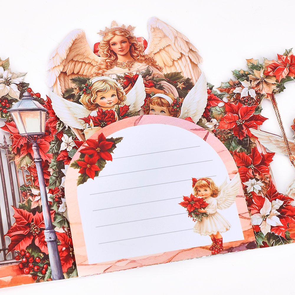 Christmas Floral Door 3D Pop Up Card