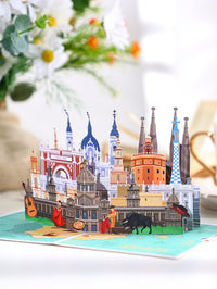 City Cityscape Greeting Card Spain