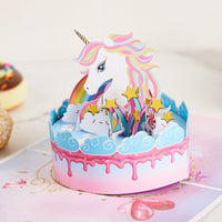 Unicorn Cake Greeting Card Plush Set