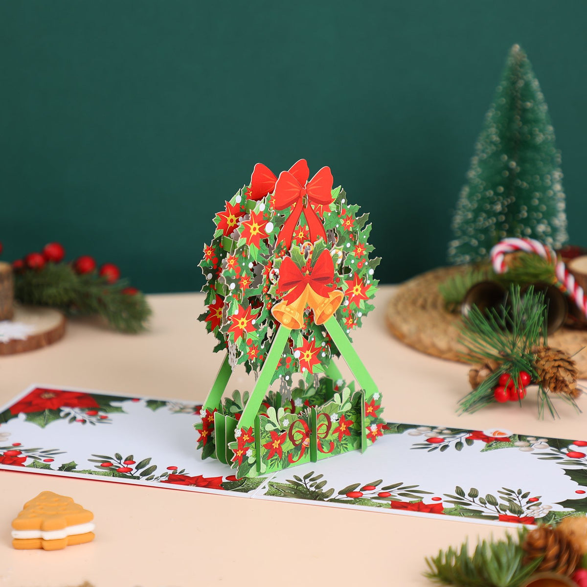 Christmas Ferris Wheel Flip Pop Up Card