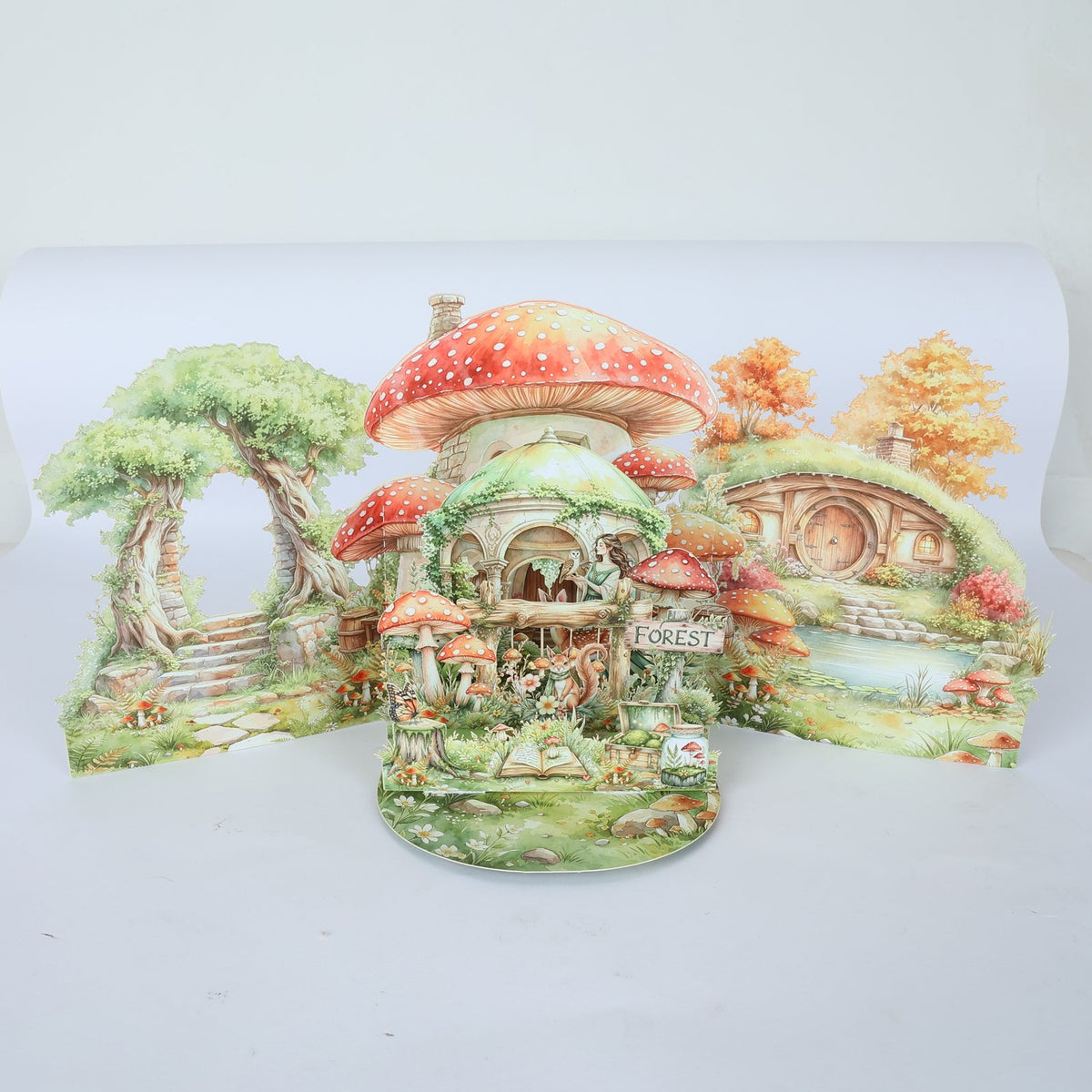 Light Green Forest Double Door Card