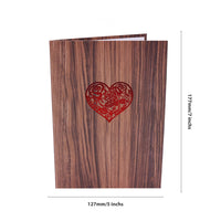 Wooden Heart 3D Pop Up Card