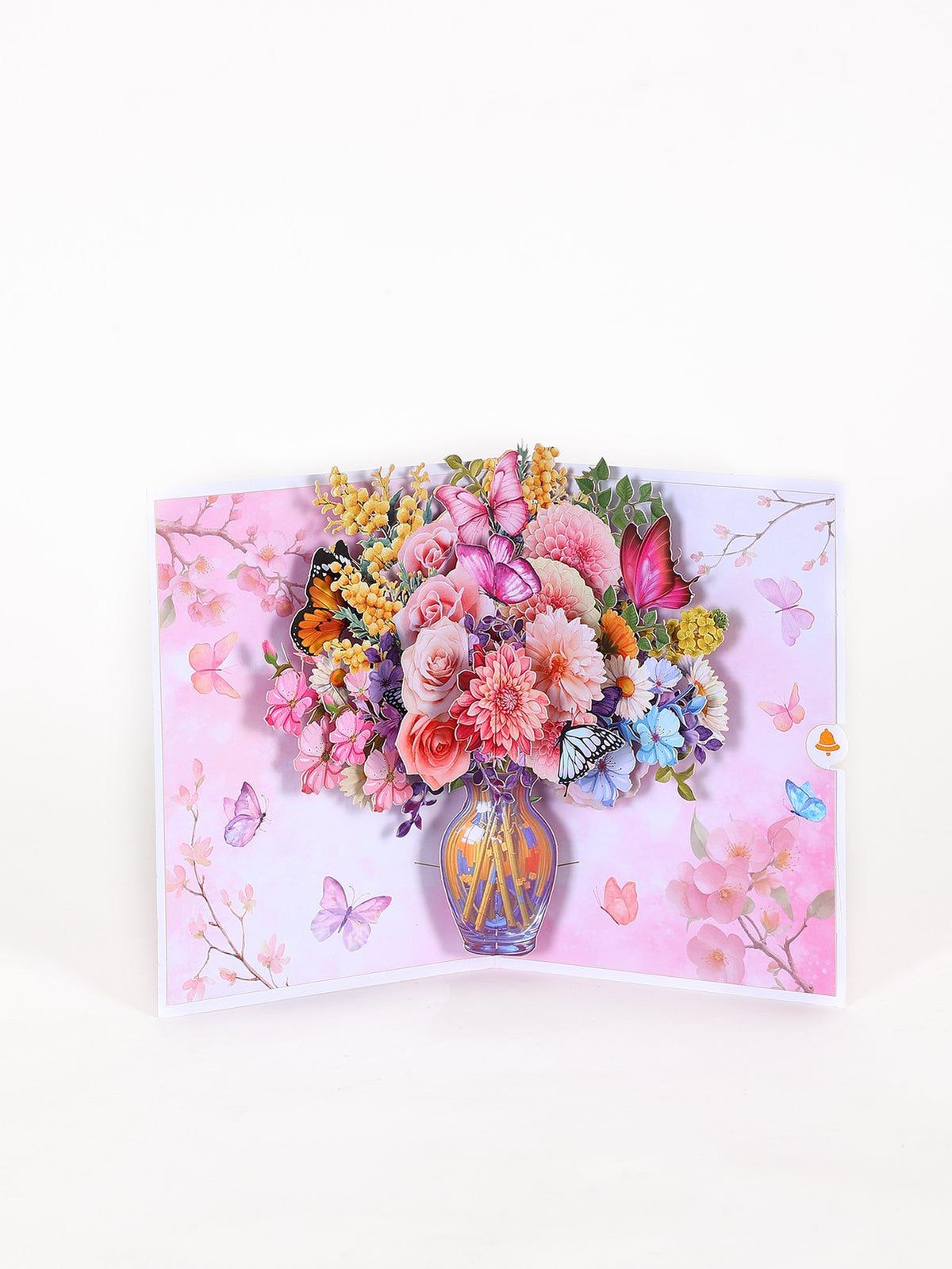 Dahlia Flower Vase 3D Pop Up Card