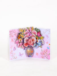 Dahlia Flower Vase 3D Pop Up Card