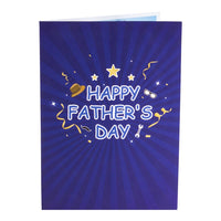 Blue Father's Day Flip Pop Up Card
