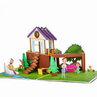 Forest Brick House 3D Pop Up Card