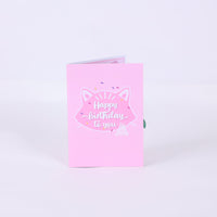 Cat Egg Birthday Party 3D Pop Up Card