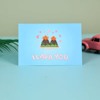 Love You Volcano 3D Pop Up Card