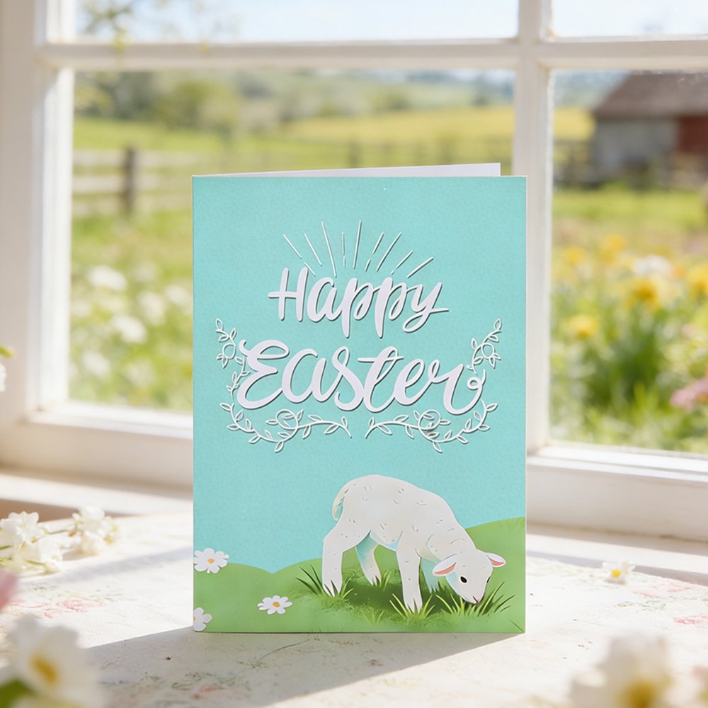 Easter Lamb Flip Pop Up Card