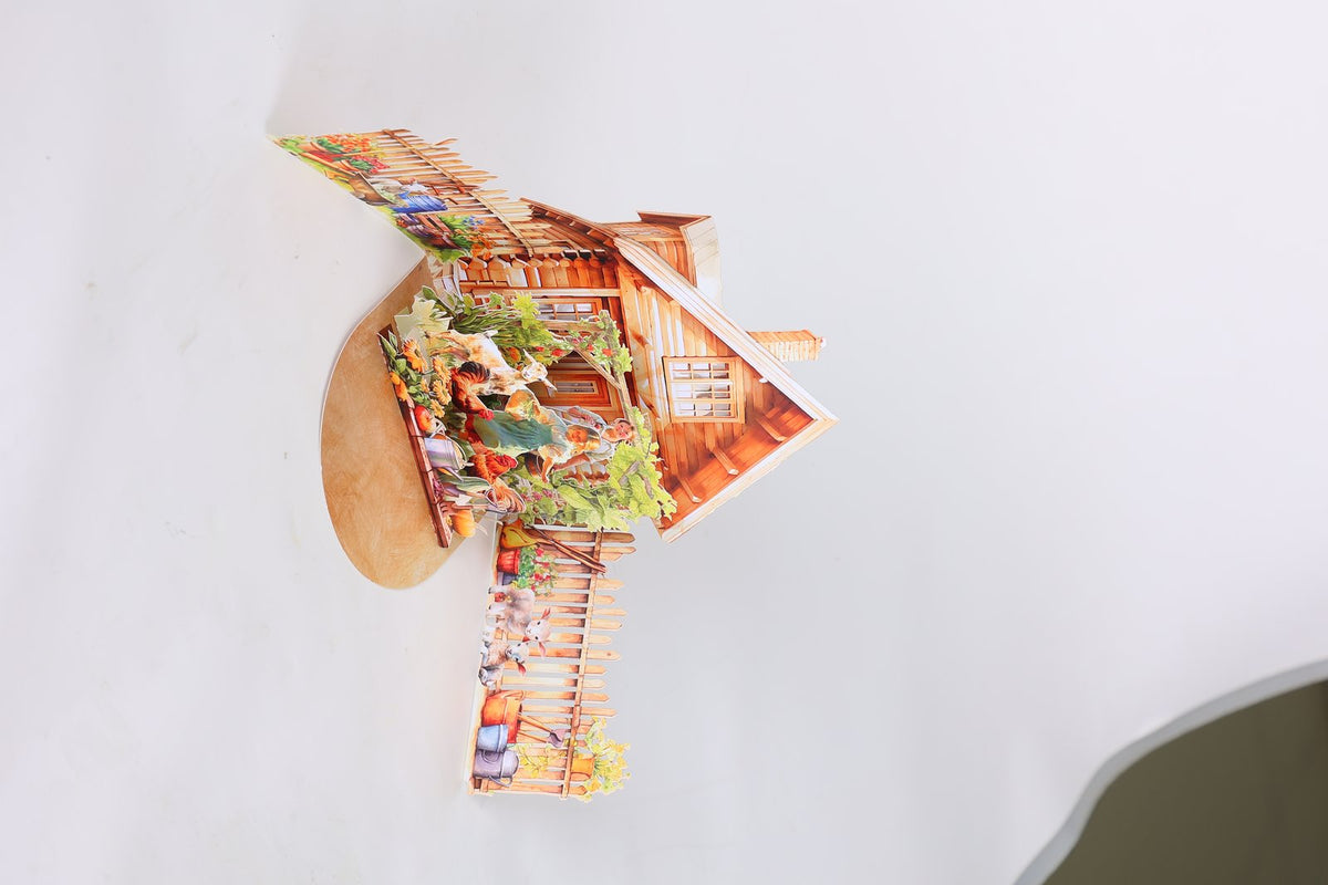 Europe Countryside Life Double Door Pop Up Card
