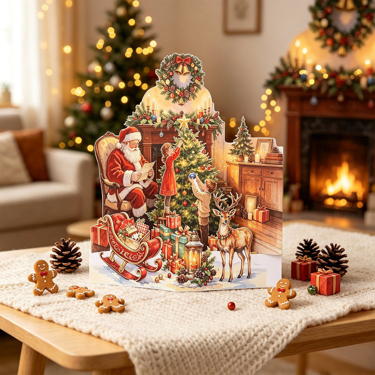 Vintage Christmas Ornament Greeting Card