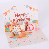 Egg Birthday Cat Greeting Card