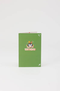 Penguin Celebration Happy Birthday Greeting Card