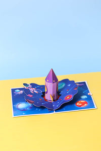 Space Rocket 3D Pop Up Card