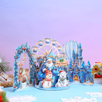 Christmas Amusement Park Double Door Pop Up Card