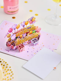 German Gold Glitter 3D Pop Up Card