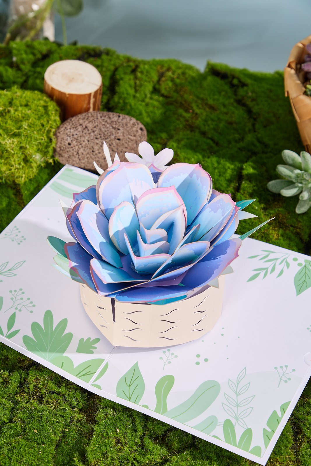 Succulent Flower Pot 3D Pop Up Card